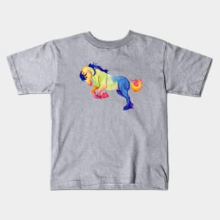Rainbow Fresian Kids T-Shirt